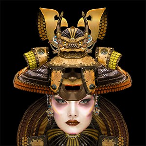 Samurai  Helmet Geisha